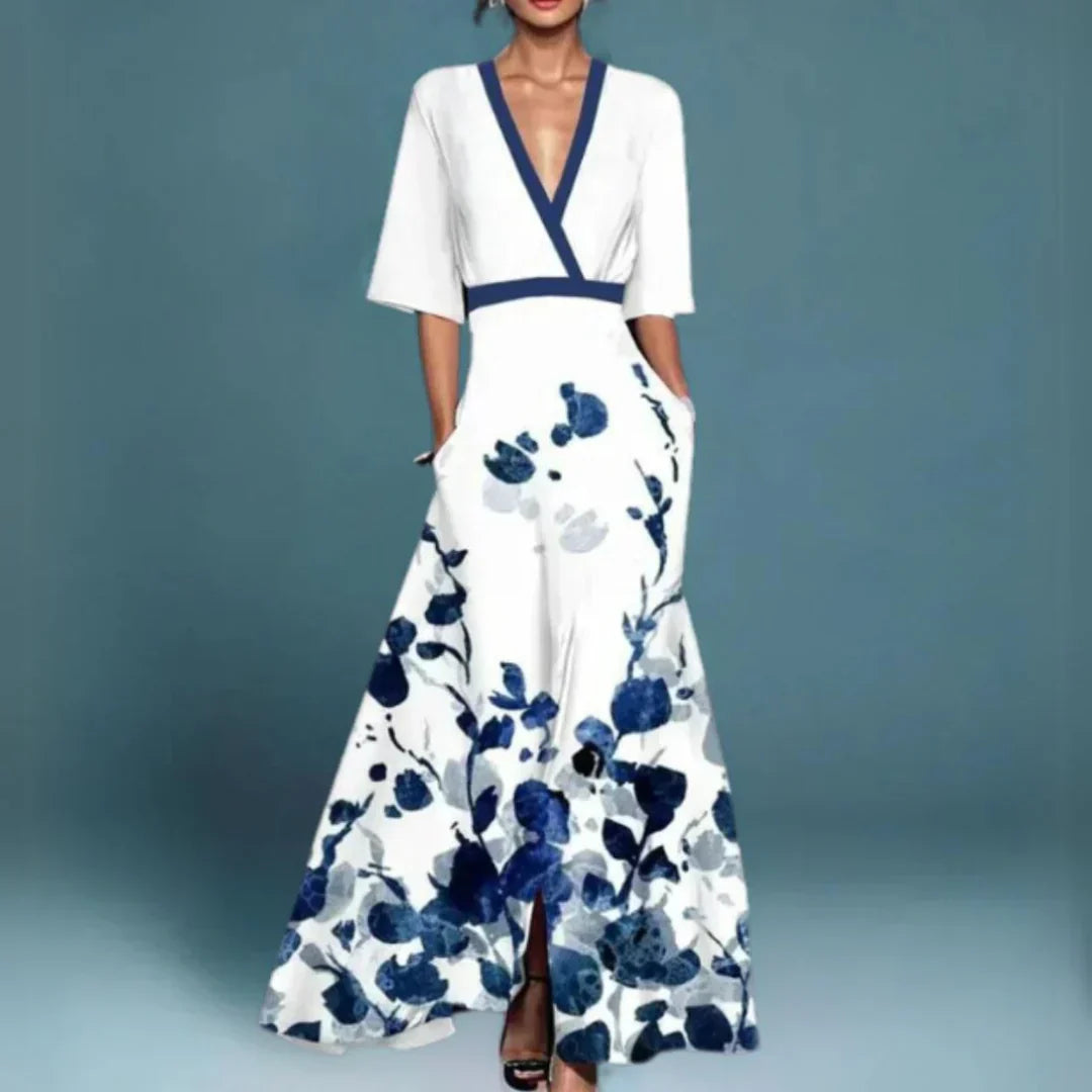 Beautiful Long Floral Print Dress