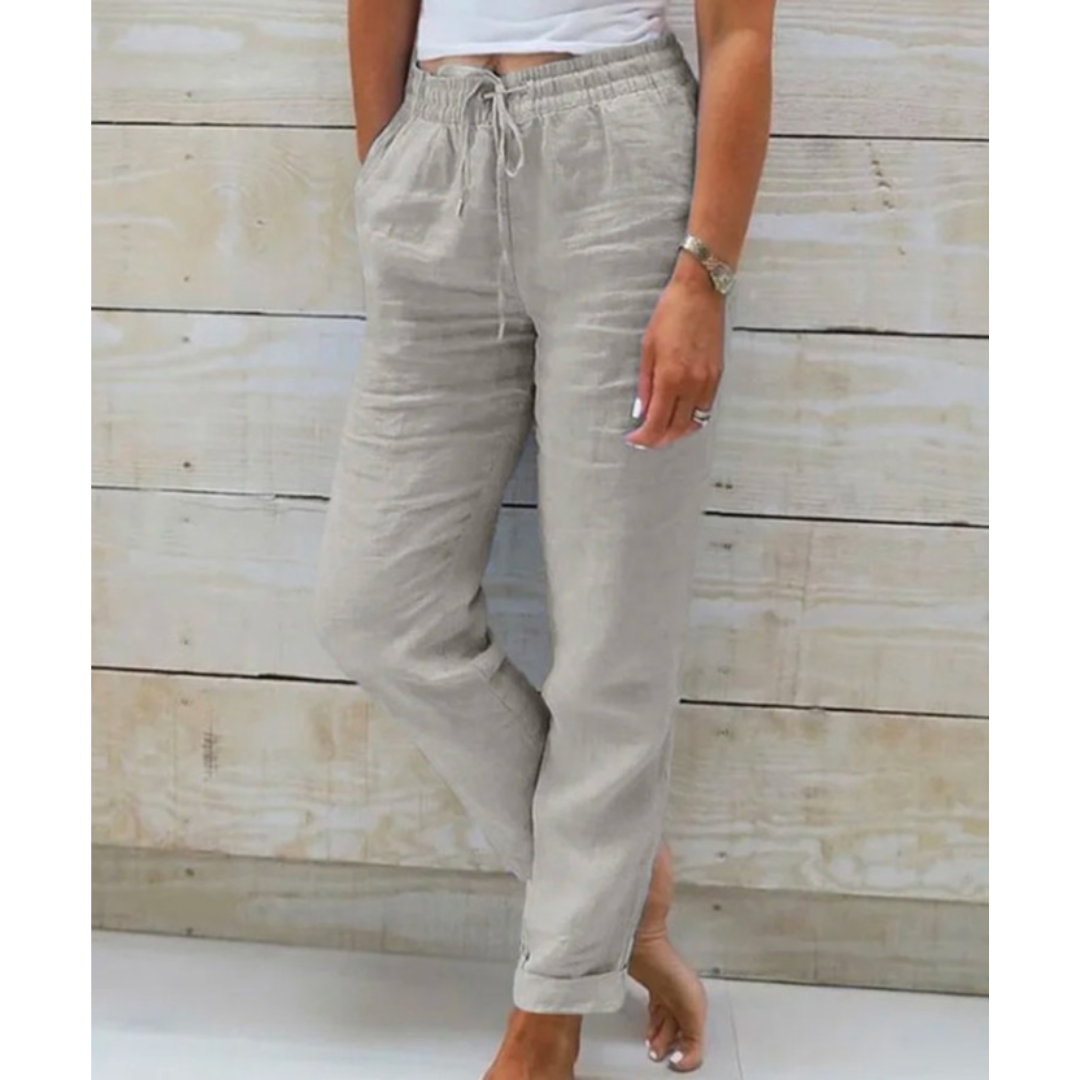 Women's Short Drawstring Straight Leg Pants