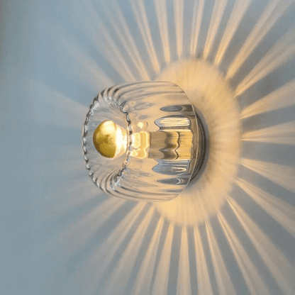 Simple Glass Metal Wall Lamp