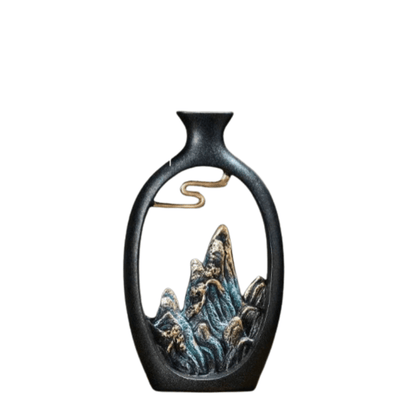 Beautiful Ceramic Mountain Vase Black Home Decor