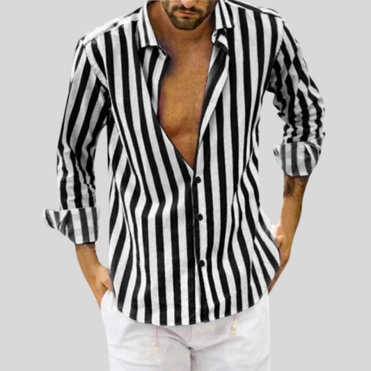 Classic Casual Striped Mens Shirt - Luxivelle