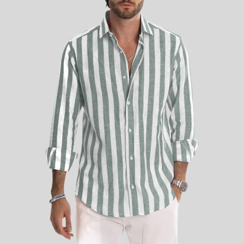 Classic Casual Striped Mens Shirt