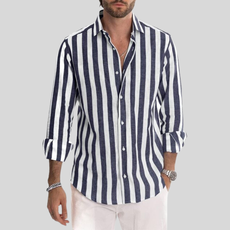 Classic Casual Striped Mens Shirt