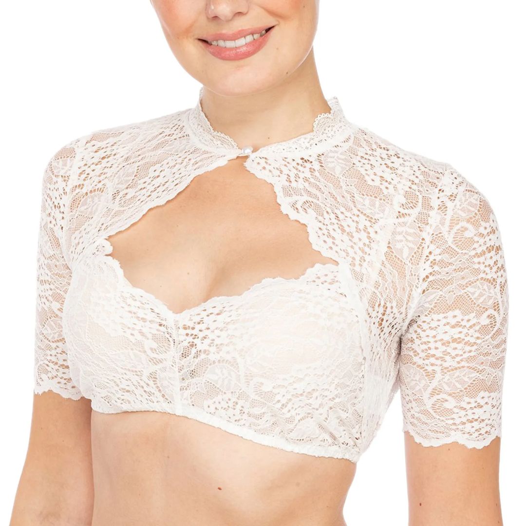 Variant image for Dirndl Blouse - Plus Size Oversized Lace Design-1