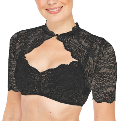Variant image for Dirndl Blouse - Plus Size Oversized Lace Design-9