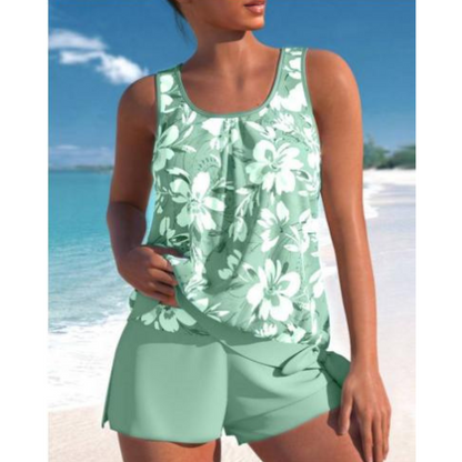 Women's Floral Tankini Swimwear Quick Dry Beach Shorts