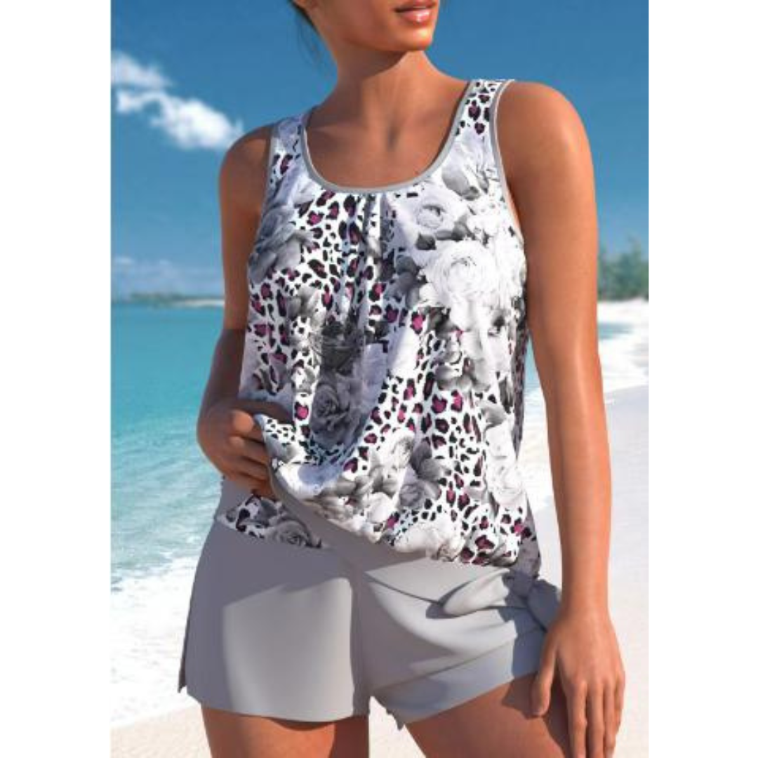Women's Floral Tankini Swimwear Quick Dry Beach Shorts