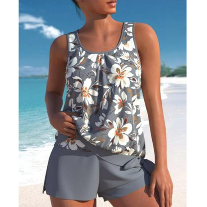 Women's Floral Tankini Swimwear Quick Dry Beach Shorts