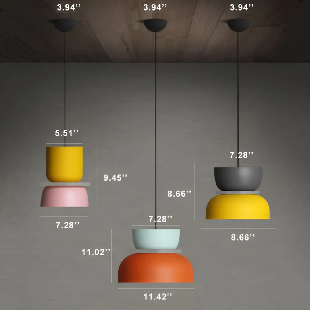 Bright Colourful Macaron Pendant Lamp
