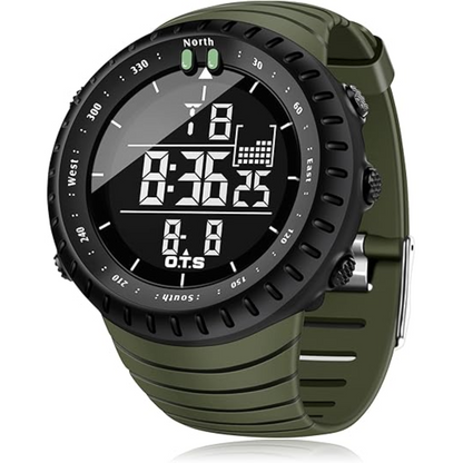 Rugged Men's Digital Outdoor Watch - Water Resistant & LED