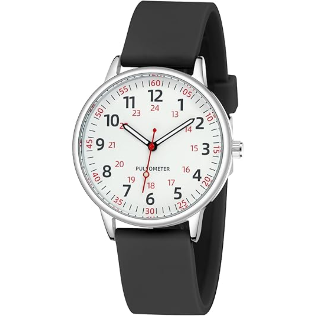 Fashionable Ladies Clip-On Timepiece – Water Resistant Silicone Pendant Watch