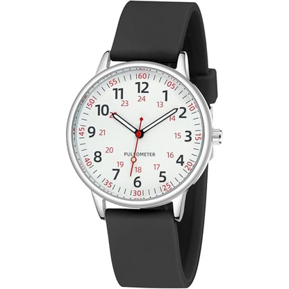 Fashionable Ladies Clip-On Timepiece – Water Resistant Silicone Pendant Watch