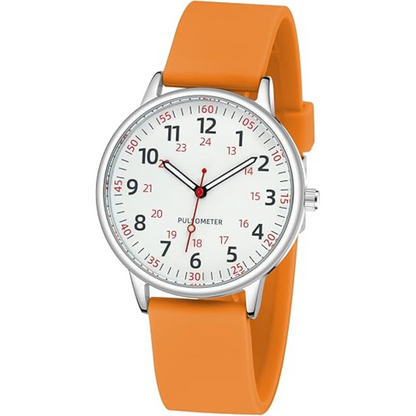 Fashionable Ladies Clip-On Timepiece – Water Resistant Silicone Pendant Watch