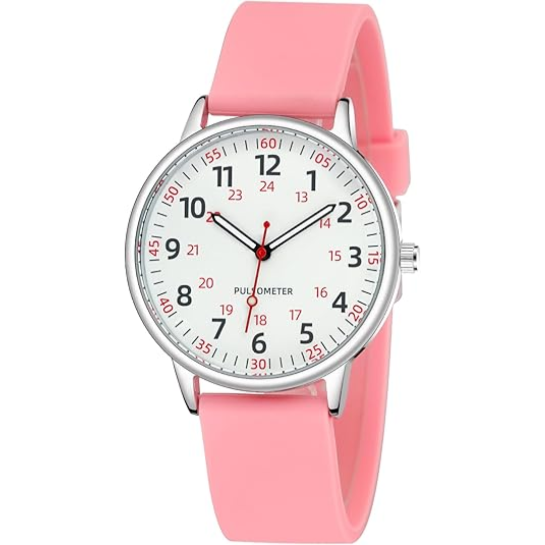 Fashionable Ladies Clip-On Timepiece – Water Resistant Silicone Pendant Watch