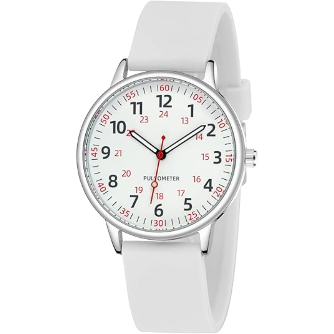 Fashionable Ladies Clip-On Timepiece – Water Resistant Silicone Pendant Watch