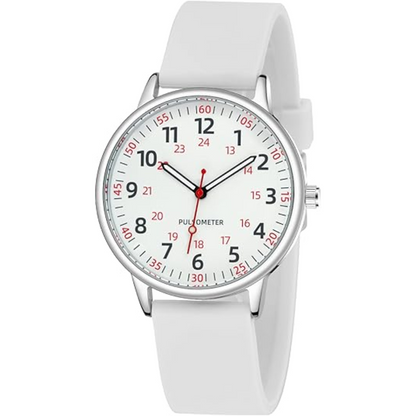 Fashionable Ladies Clip-On Timepiece – Water Resistant Silicone Pendant Watch