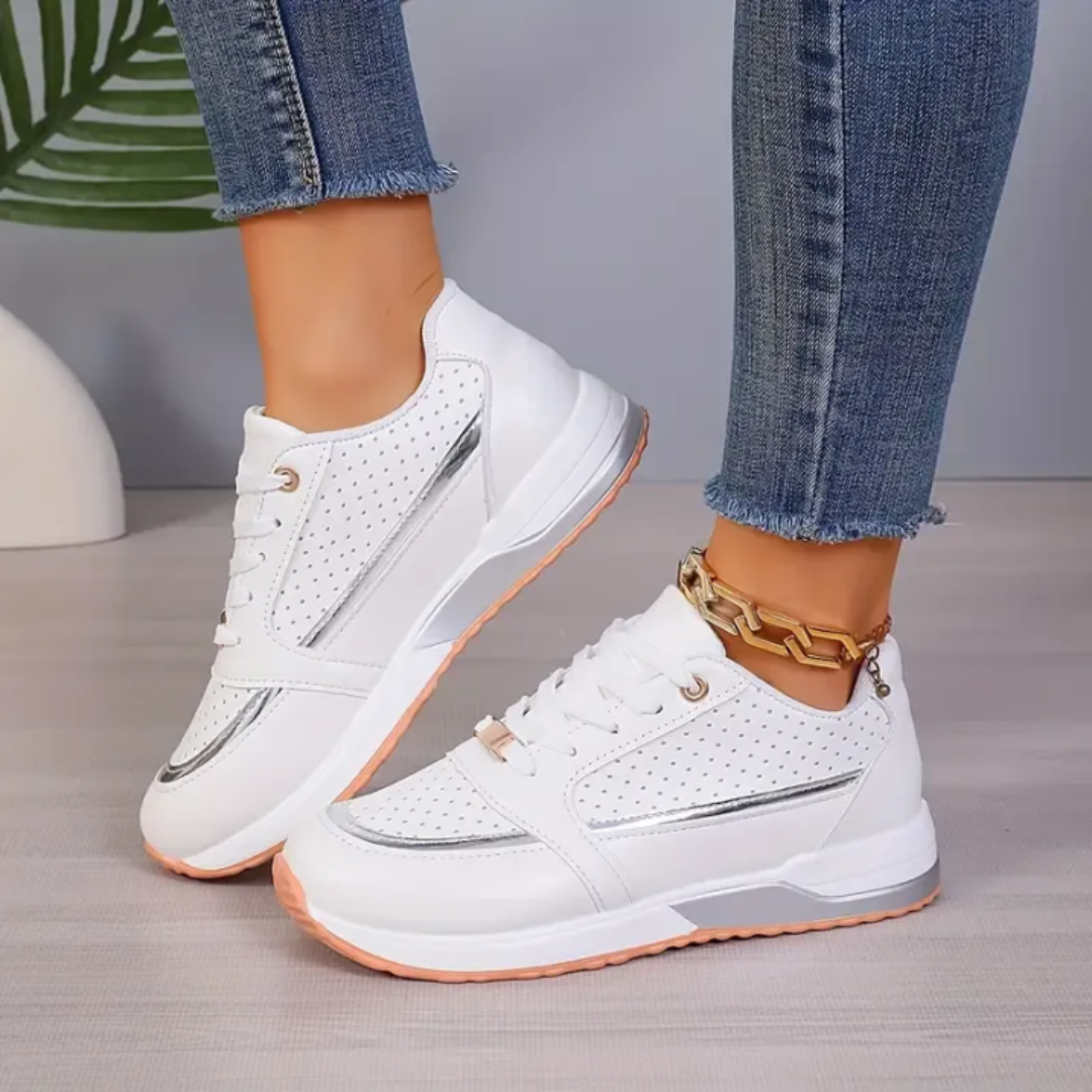 Comfy Women's Airy Leather Running Shoes - Luxivelle