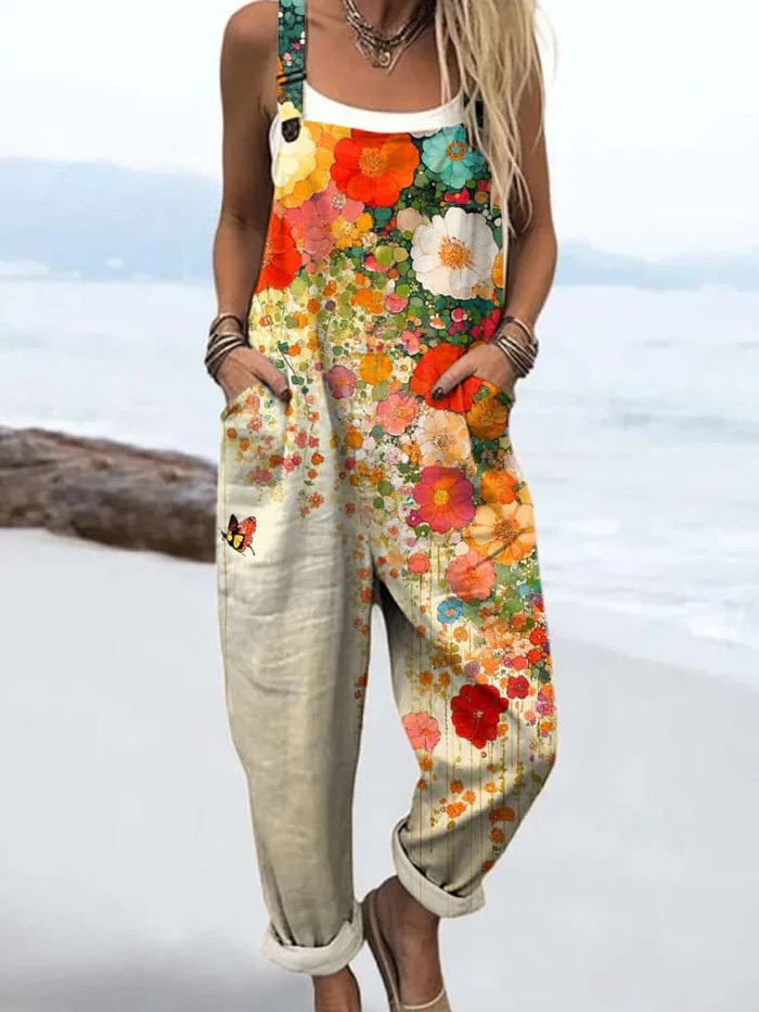 Bohemian Floral Summer Jumpsuit - Luxivelle