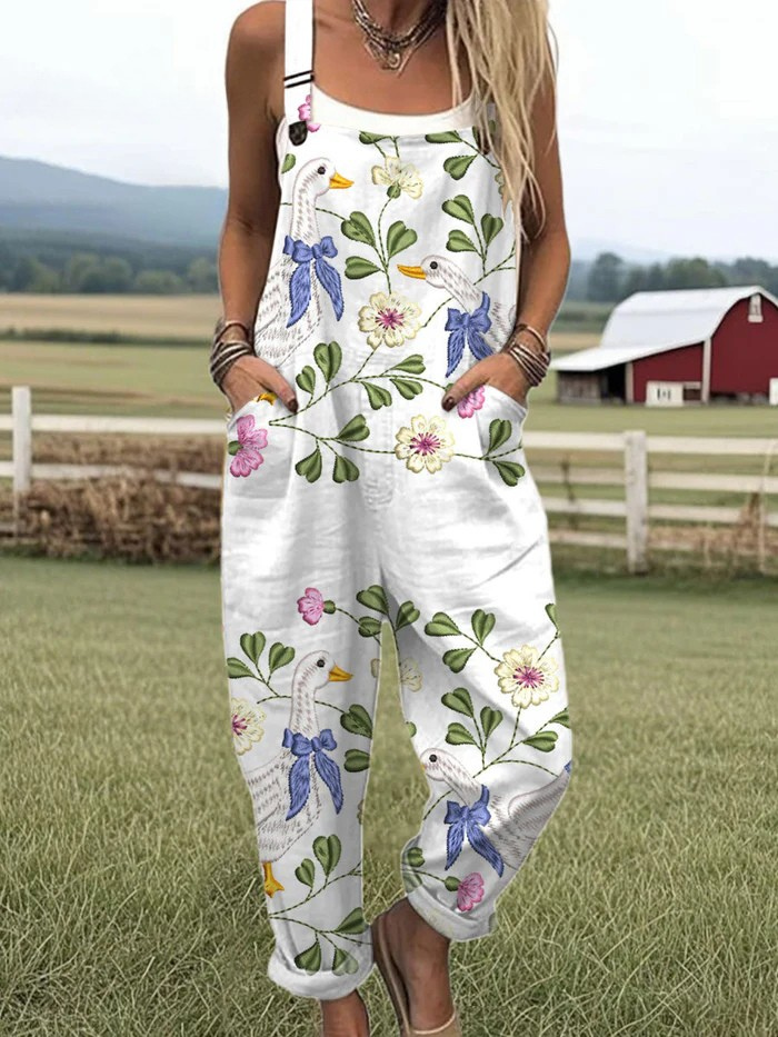 Comfortable Floral Romper Suit - Luxivelle