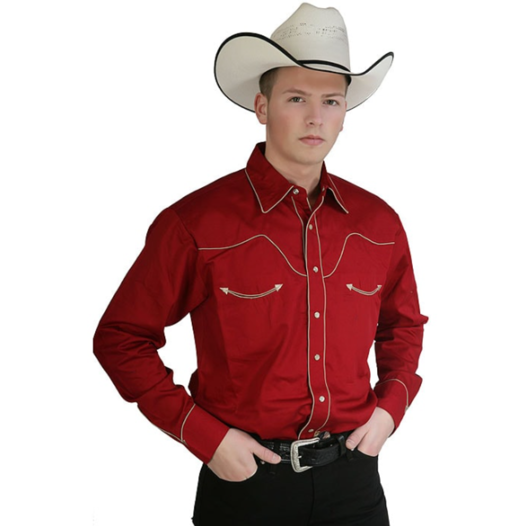 Classic Western Style Button Down Shirt for Men - Luxivelle
