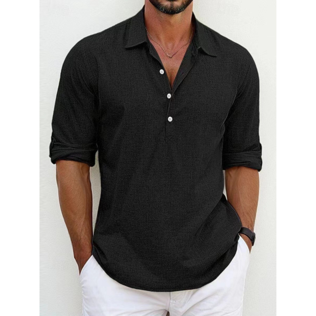 Classic Men's Long-Sleeve Casual Shirt
