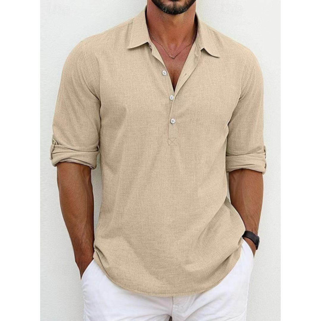 Classic Men's Long-Sleeve Casual Shirt
