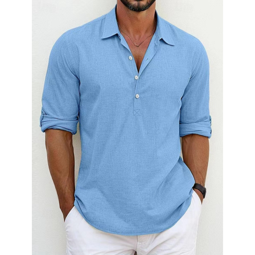 Classic Men's Long-Sleeve Casual Shirt