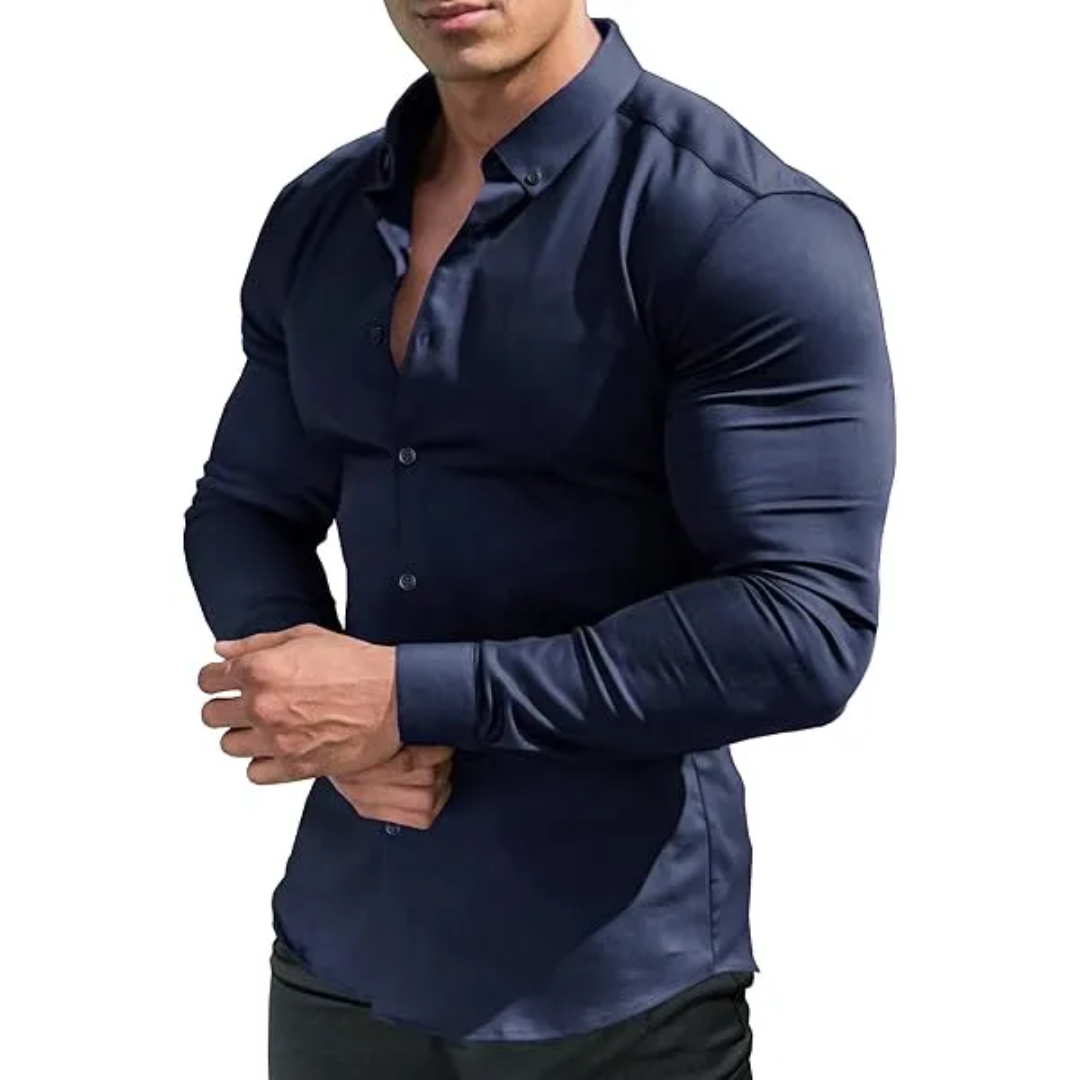 Bright Color Full Sleeve Mens Casual Shirt