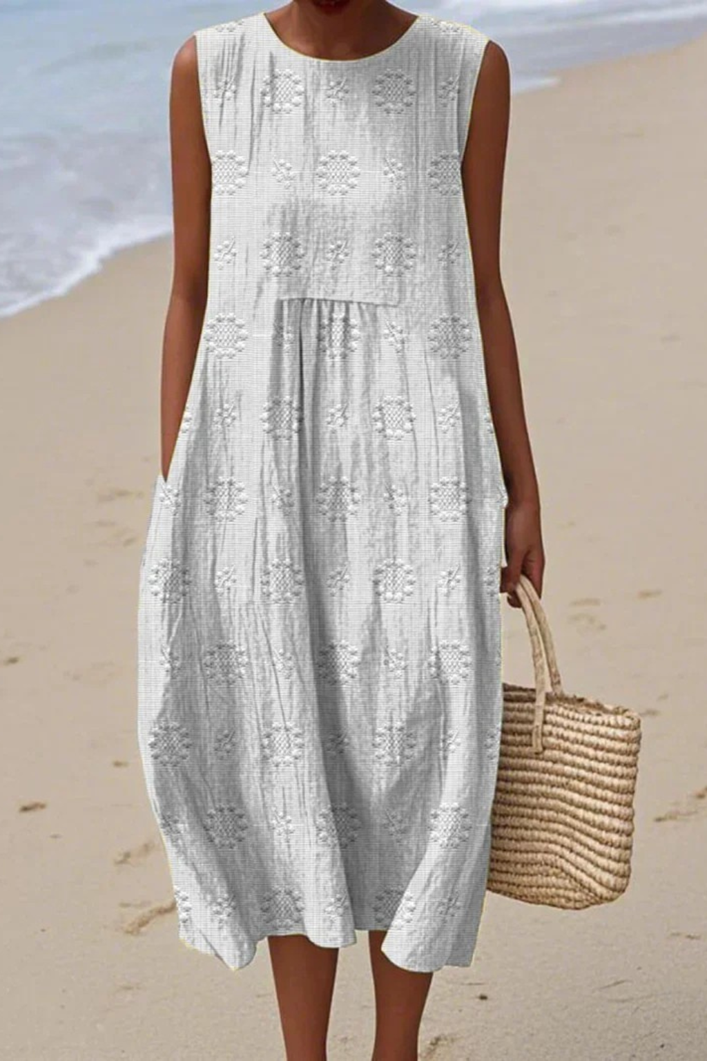 Summer Embroidered Sleeveless Dress