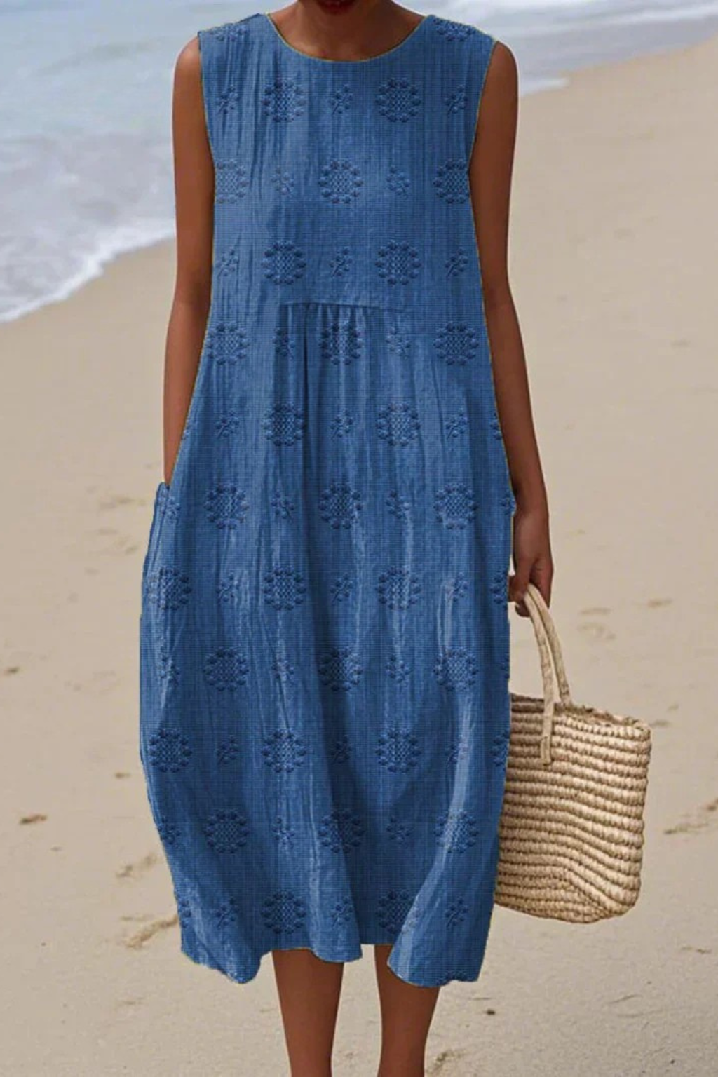 Summer Embroidered Sleeveless Dress