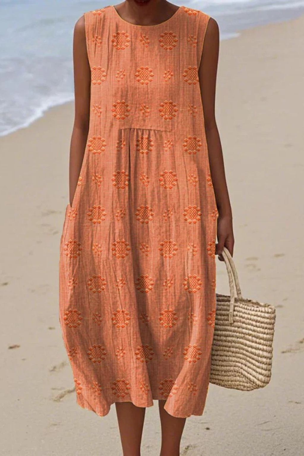 Summer Embroidered Sleeveless Dress
