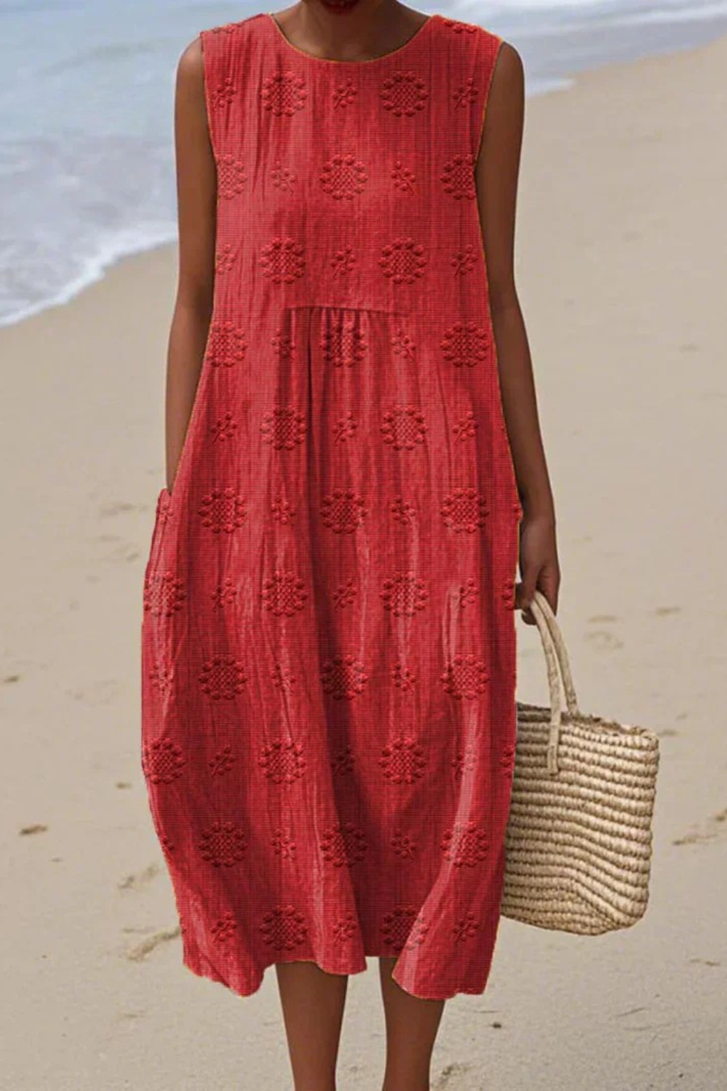 Summer Embroidered Sleeveless Dress
