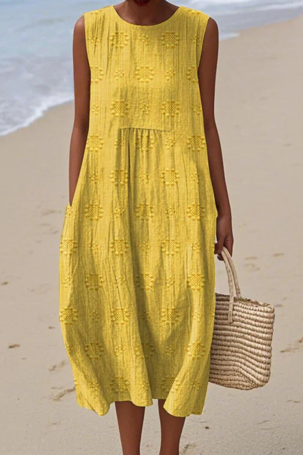 Summer Embroidered Sleeveless Dress