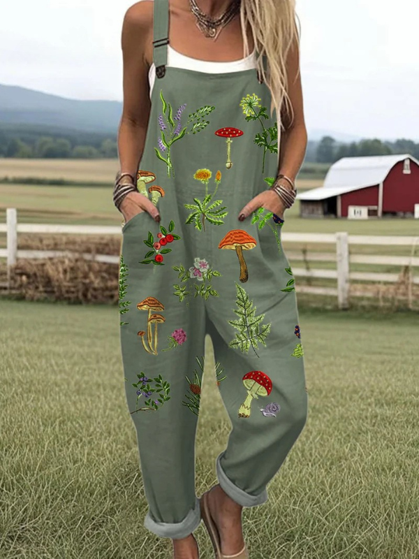 Boho Chic Floral Embroidered Jumpsuit - Luxivelle