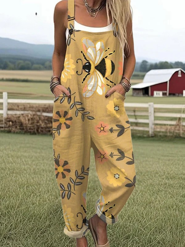 Vibrant Floral Women's Jumpsuit - Luxivelle