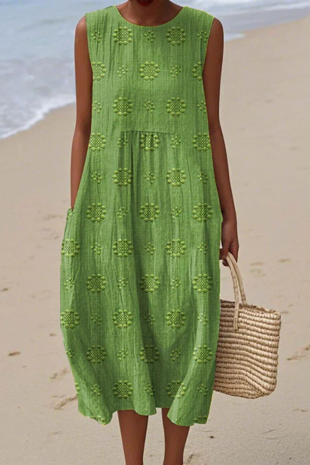 Summer Embroidered Sleeveless Dress - Luxivelle