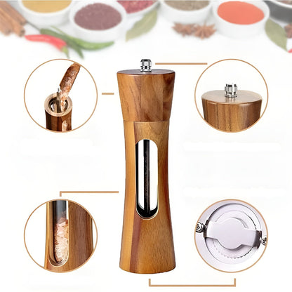 Classic Wooden Salt and Pepper Grinder Set