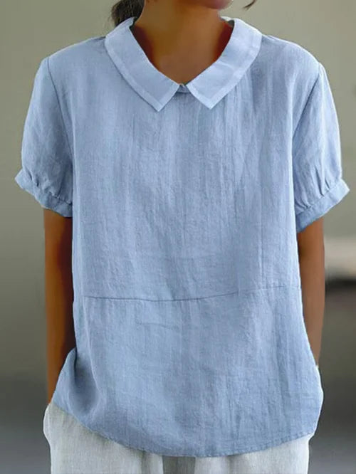 Diana | Elegant Top with Vintage Collar