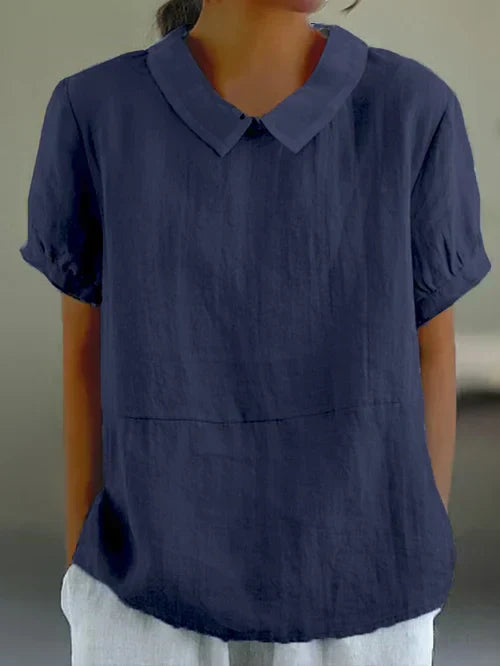 Diana | Elegant Top with Vintage Collar