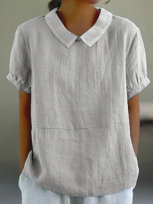 Diana | Elegant Top with Vintage Collar