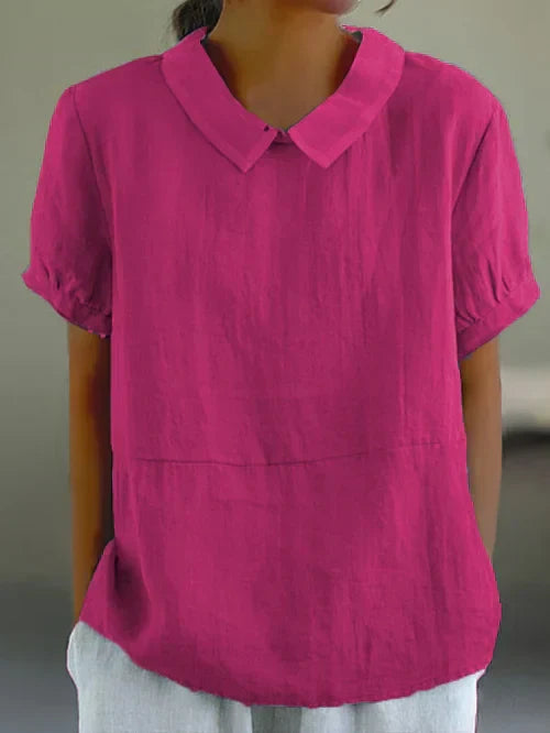 Diana | Elegant Top with Vintage Collar