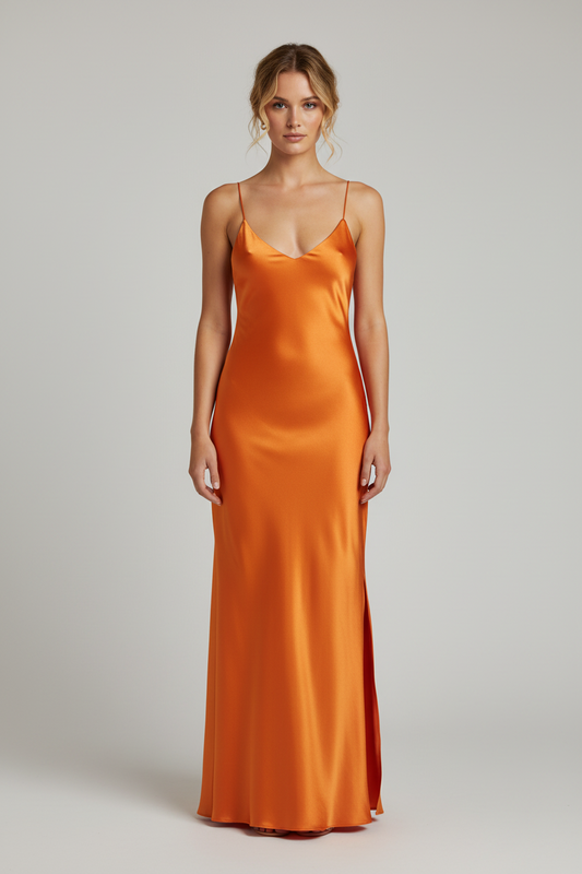 Beautiful Long Dress with Dainty Straps - Luxivelle