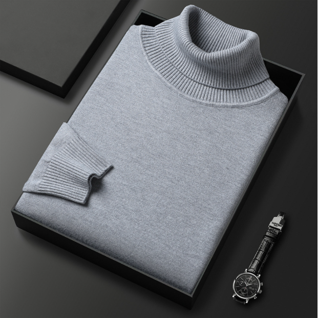 Hunter | Cashmere Cotton Turtleneck Sweater – Elegant Comfort, Versatile Fit