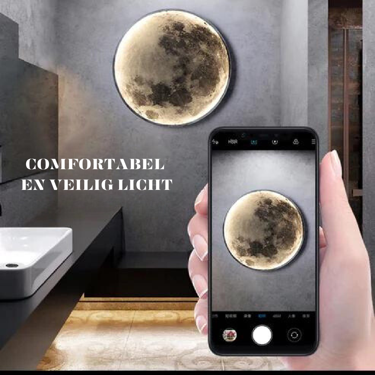 Bright Adjustable LED Moon Wall Lamp
