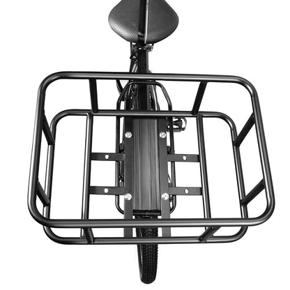 Strong Rear Bike Rack with Basket – Durable Metal Bike Storage
