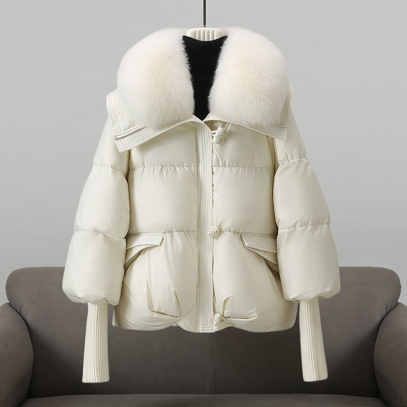 Warm Down Filled Long Coat for Women