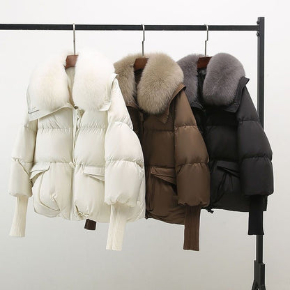 Warm Down Filled Long Coat for Women