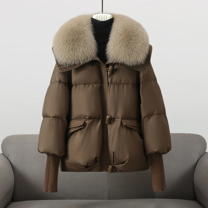 Warm Down Filled Long Coat for Women