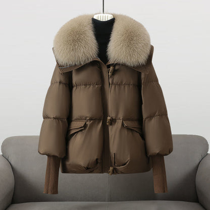 Warm Down Filled Long Coat for Women