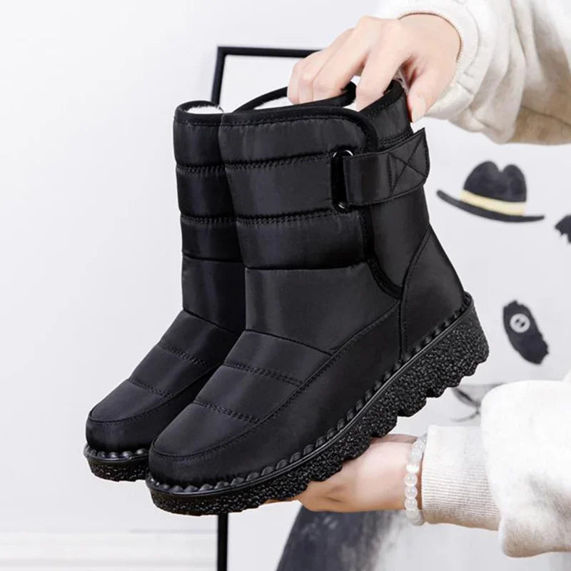 Insulated Waterproof Winter Snow Boots with Grip Sole